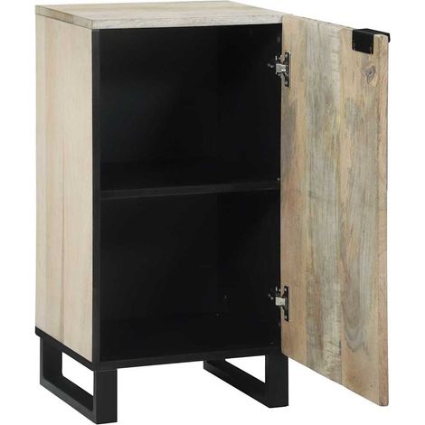 Sideboard/Anrichte/Buffet Weiß 40 x 33 x 75 cm massives Mangoholz LXWW529862 (1/5)