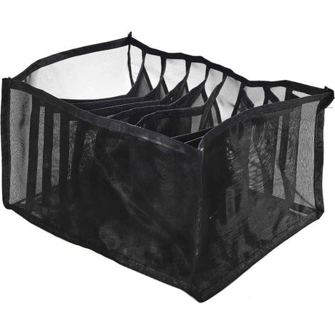 Rangement Vêtements "9 Compartiments" 32cm Noir (1/5)