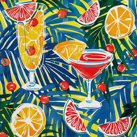 Outdoor-Dekostoffe Oxford - Motiv Cocktail DX8345 (1/5)