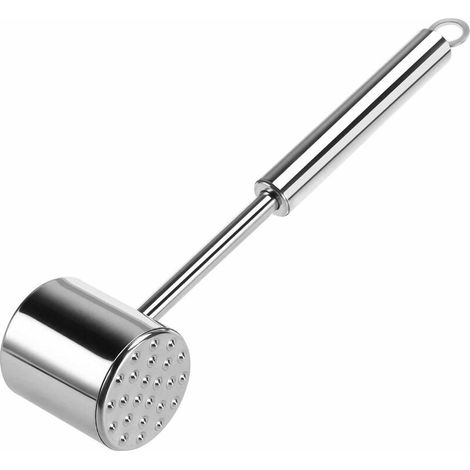 royaluxe - Outil d'attendrisseur de viande en acier inoxydable 304 double face, marteau de desserrage de la viande avec des appareils de cuisine à poignée ronde (1/5)