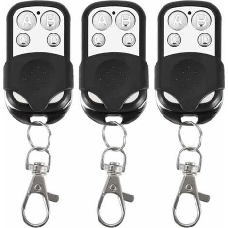 3er-Pack Universalfernbedienungen für automatische Tore, Frequenz 433,92 MHz, fester Code, 4 Tasten zur Steuerung von bis zu 4 Türen