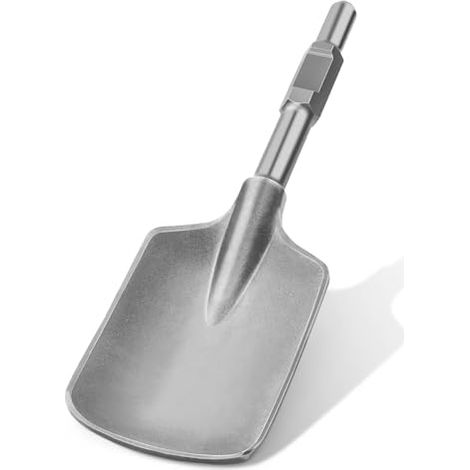 SDS HEX Burin à pelle - 140 x 440 mm - Embout hexagonal 30 mm - Ciseau à asphalte HEX avec étui en plastique - Compatible avec marteau de démolition - Outil précis et robuste pour maçonnerie, asphalte