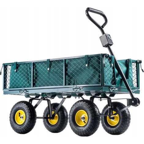 KADAX Gartenwagen, 120L, Grün/Schwarz (1/5)