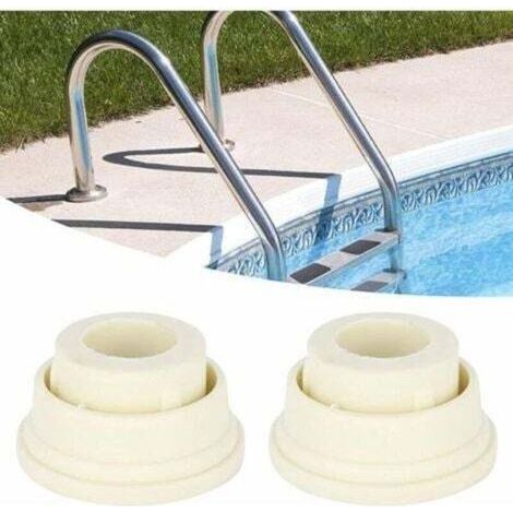 Pool escalator Rubber plug for Pool Ladder Bumper plug Set of 2 pieces white Ladder Feet Pool Ladder Rubber Plug Bumper Guard Replacement Pads Ladders Underwater (1/5)