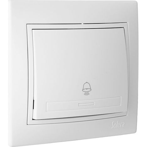 Solera – Bouton de sonnette bouton-poussoir 10A 250V – Mécanisme complet – Contacts argent à haut pouvoir de rupture – 83x81x10mm