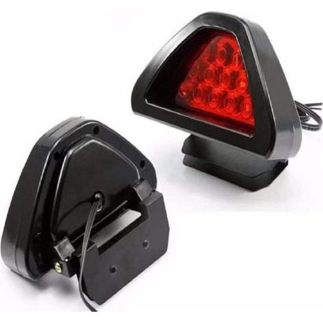 Feux de jour arrière rouges à 12 LED- feux antibrouillard triangulaires- feux de sécurité du moteur et feux de freinage. (1/5)