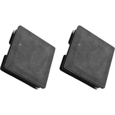 Tappi terminali quadrati in plastica per tubi e condotti, 75 mm, confezione da 2 (1/4)