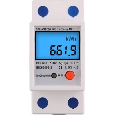 Ulisem Sous compteur électrique monophasé, 80A max modulaire, Simple tarif, Affichage L (1/5)