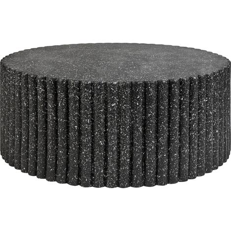 Mesa de centro MgO fibra de vidrio tablero redondo resistente a UV manchas óxido agua viento moderno negro Pozza (1/5)