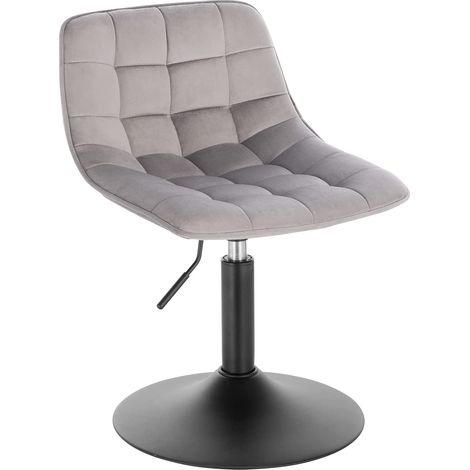 Woltu – Tabouret de bar en velours – Hauteur réglable 38-49.5cm – Dossier rembourré ergonomique – Capacité 120kg – Base antidérapante (1/5)