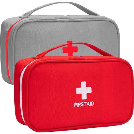 Trousse de Secours,2PCS Trousse de Premier Secours Vide Sac de Médecine pour Le Camping Randonnée Secourisme à Ménage (1/5)