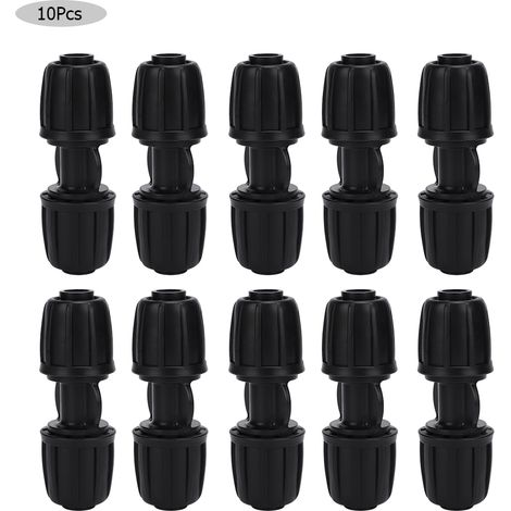 GARRYFIZH Connecteur d'eau droit, raccord d'irrigation goutte-à-goutte de jardin pour tuyau PE de 16mm, 10 pièces