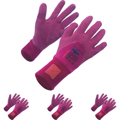 KELI - Lot 3 Gants de Jardinage Rosier Rose T09 (1/5)