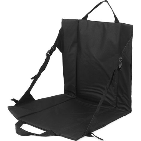 Coussin pliant noir pour chaise de plage portable et légère, équipement de camping en plein air (1/5)
