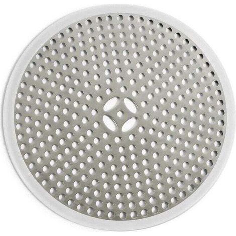 Filtre attrape-cheveux pour bonde de douche, grille anti-cheveux argent, couverture de drain pour évier, fixation incluse, lot de pièces pour salle de bain