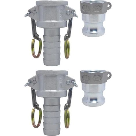Connecteur rapide 1 pouce en aluminium mle et femelle 2 paires (1/5)