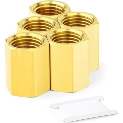 Conector de tubería de latón de 5 piezas, adaptador reductor, tubo hembra de 1/2 pulgada x tubo hembra de 1/2 pulgada (1/5)