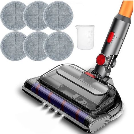 Forehill – Brosse turbo motorisée pour lave-vaisselle – Compatible Dyson V7 V8 V10 V11 V15 – Nettoyage sols marbre et bois – 3 chiffons microfibre inclus (1/4)