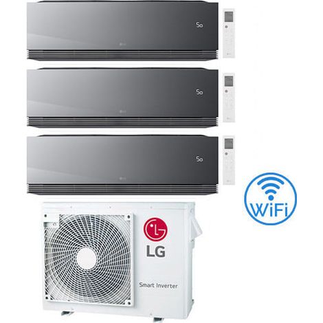 LG – Climatiseur réversible split Inverter 9000 + 9000 + 12000 BTU – Classe A+++/A++ – Wi-Fi intégré – Fonction Soft Air et contrôle à distance - MU3R19