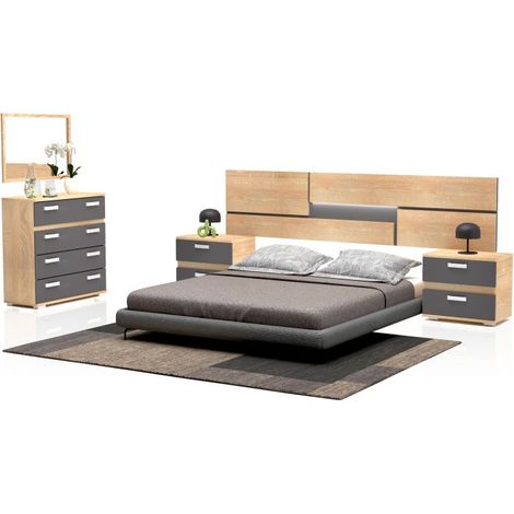 Dormitorio Ataneq Pure 4C Cambria - Grafito (ancho) x (alto)