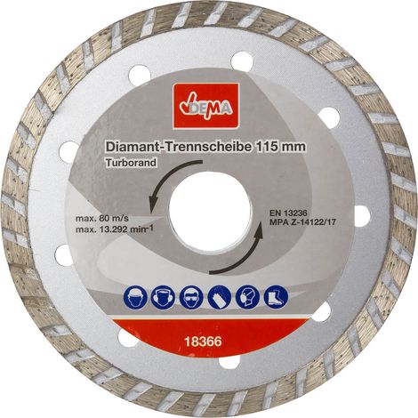 Diamant Trennscheibe Segmentrand Vollrand Turborand 115, 125, 180, 230 mm (1/3)