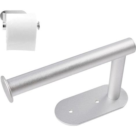 Porte Papier Toilette Mural - Inoxydable - Argenté - Aluminium Résistant - Design Moderne - Montage Facile (1/4)