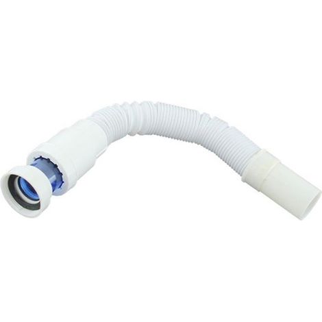 Cleafe - Canotto Tubo Scarico Flessibile Estensibile Lavabo Lavello 1 1/2 40mm Bianco 10710 - (1/3)