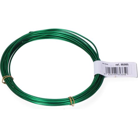 Confezione 1 unità. Rotolo Di Filo Di Alluminio 1,5 Mm 5 M Verde