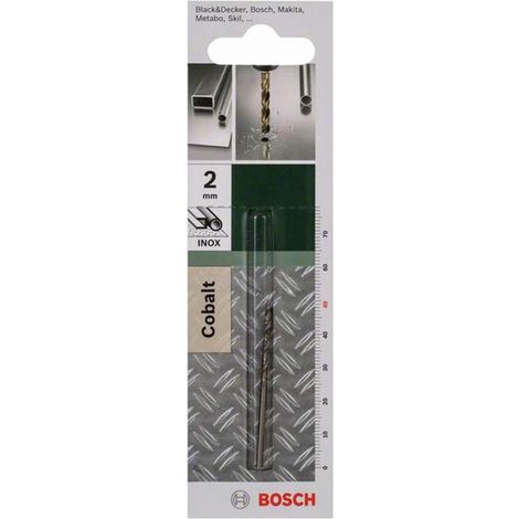 Bosch Accessories 2609255063 HSS Metall-Spiralbohrer 2 mm Gesamtlänge 49 mm Cobalt DIN 338 Zylinde (1/4)