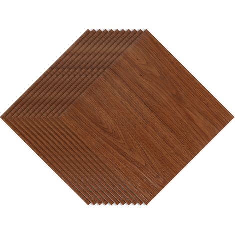 Randaco Pavimento in PVC adesivo -2 Scatole di 22 piastrelle viniliche autoadesive - Colore legno - ca.2 m² (1/5)