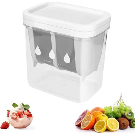 BelleRise - Passoire à yaourt, yaourtière au fromage sans BPA de 1100 ml avec maille fine, réutilisable et étanche, ustensiles de cuisine (1/5)