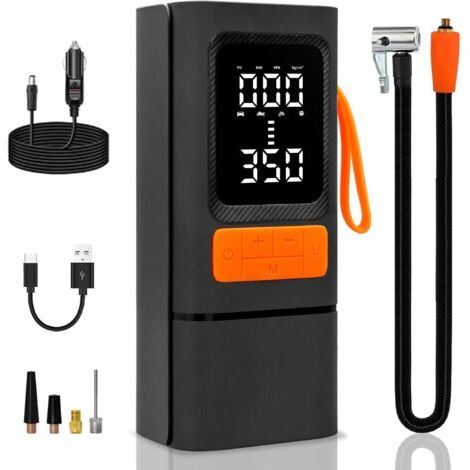 royaluxe-Compresseur à Air Portatif, 150PSI Gonfleur pneus Voiture sans Fil,6000mAh Pompe à air Rechargeable pour Vélo,Auto, Moto,Balle (1/5)