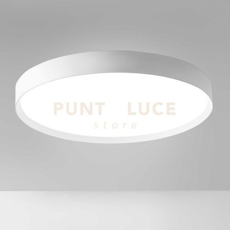 AVA P/G - PLAFONIERA IN ALLUMINIO BIANCO A LED 3000-4000K 5300-5500LM 80W DIMMERABILE D.80CM