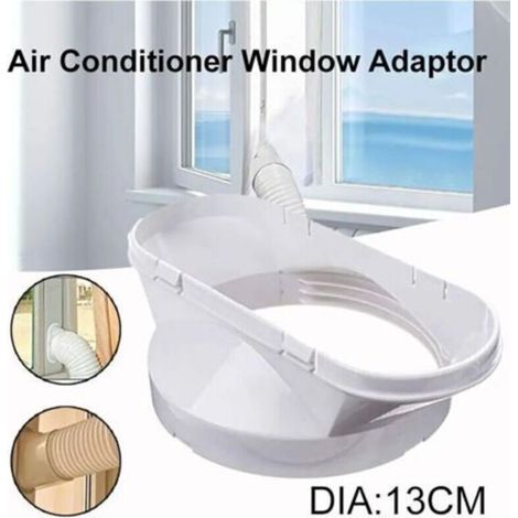 13 cm Durable Portable Climatiseur Accessoires Pratique Fenêtre Plaque Blanc Tuyau D'échappement Connecteur Conduit Adaptateur Partie (1/4)