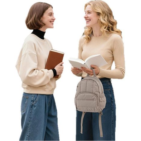 Mini sac à dos matelassé imperméable et léger pour tablette fournitures scolaires (1/5)