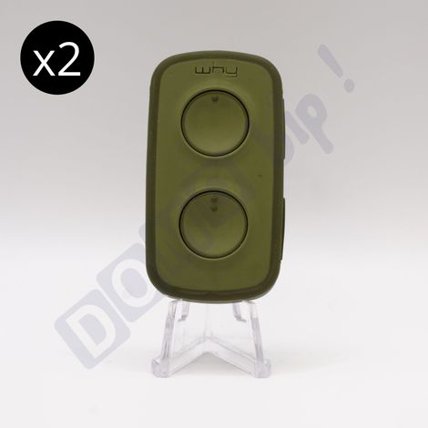 WHY EVO NOA MINI - Lot de 2 Télécommandes universelle 4 boutons Rouge Volcan multi-fréquences 280-868 MHz - Code fixe & rolling code - Ref : 4791042 (1/5)