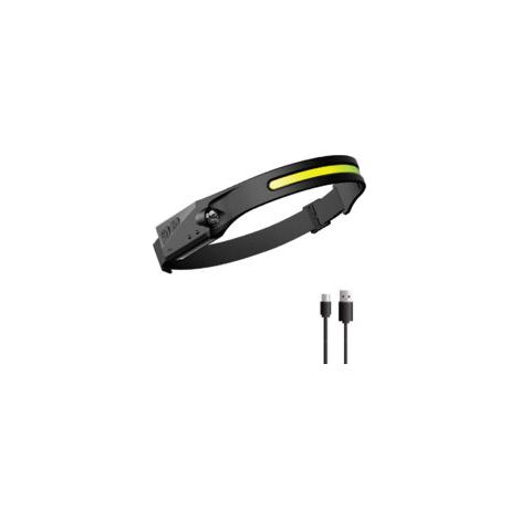 Linterna frontal recargable por USB e impermeable, con tecnología de inducción COB + XPE y 5 modos de iluminación ultrabrillantes, muy adecuada - Crezuo