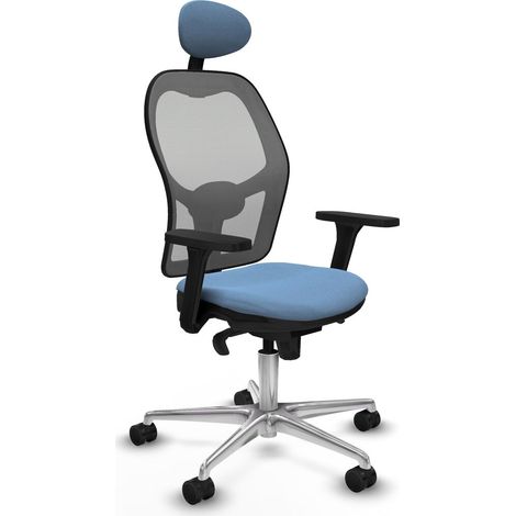 Sedia Ufficio con Poggiatesta Piqueras y Crespo 3D086N1 Blu cielo (1/5)