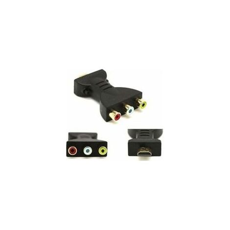 Adaptateur Hdmi Mâle Vers 3 Rca Femelle Composite Av Audio Vidéo Convertisseur Tv