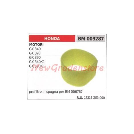 Schwamm-Luftvorfilter HONDA-Motor GX 340 370 370 390K1 390K1 009287