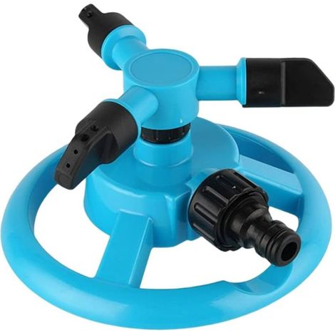 Tête d'arrosage de jardin, buse d'irrigation Trident rotative à 360 degrés pour l'irrigation de grandes zones vertes (bleu) (1/5)