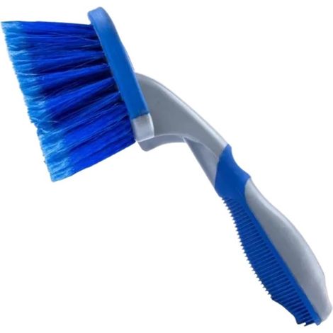 1 pièce – Compatible pour le lavage automobile : brosse combinée pour jantes et moyeux – Outil domestique bleu pour l'entretien, le nettoyage et l'embellissement des pneus et des jantes en acier.