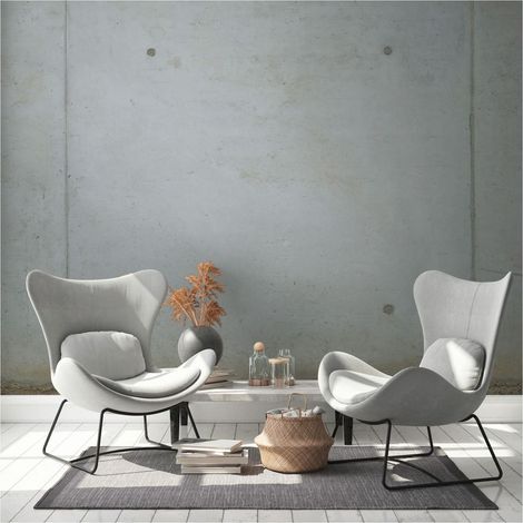 Sfondo fotografico Profhome 392251 Carta da parati TNT goffrata a caldo liscia con aspetto concreto opaca grigio beige 3,71 m x 2,8 m (1/4)