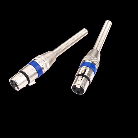 All-metal spring-loaded XLR connector, 3-pin female, KTV microphone 3-pin connector, long-tail spring-loaded XLR connector, male and female. (1/5)