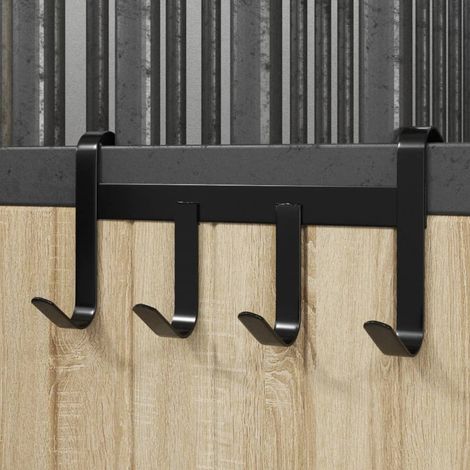 Teenpull – Trensenhalter mit 4 Haken Schwarz Stahl (1/5)