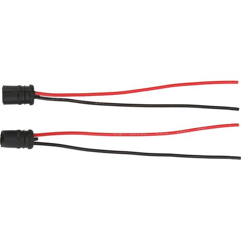 Lot de 2 douilles pour ampoules LED T10 souples noires 12V 30A avec fil, pour équipements industriels, automobiles et vélos. (1/5)