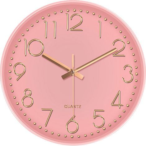 Horloge murale silencieuse, ronde et moderne, 30 cm (12 pouces), à piles, idéale pour le bureau, la maison, le salon, la chambre et la salle de bain. (1/4)