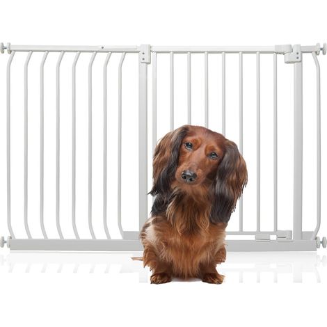 Bettacare Elite Pressure Dog Gate, 125cm - 134cm, Matt White, Pressure Fit Pet Gate for Dog and Puppy