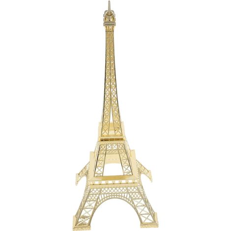 Modèle Tour Eiffel en Métal Doré Vintage, Ornement Décoratif Simple pour Bureau et Maison, Sculpture Solide et Élégante pour Décoration Intérieure (1/5)