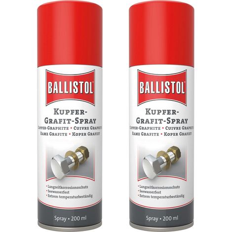 BALLISTOL Spray cuivre-graphite, 200 ml, 2 pièces